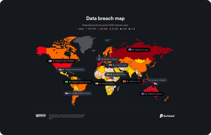 Data breach map