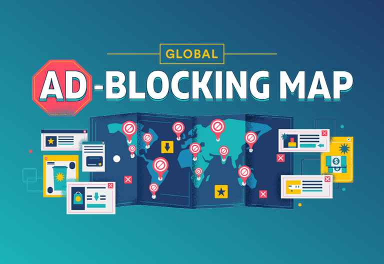 Global ad-blocking map