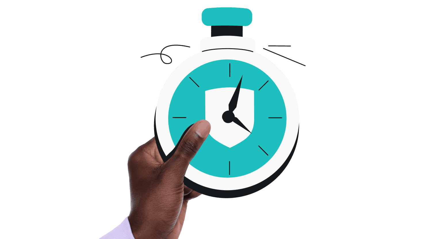 Dłoń trzymająca stoper.