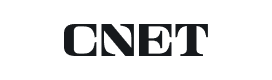A black and white cnet logo
