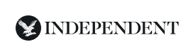 A black and white Independent logo