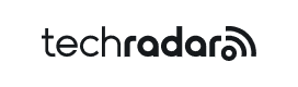 A black and white TechRadar logo