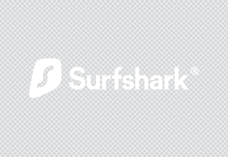 Logotipo monocromático claro de Surfshark