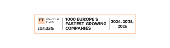 Financial times 1000 europe's fastest growing companies badge.