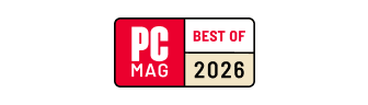 PCMag best of 2026 badge.