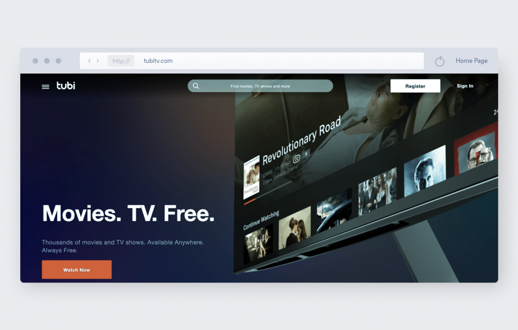 Tubi on sale tv website