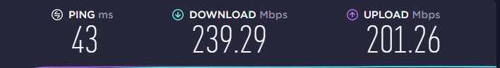 Speed test after connecting to a VPN closest server