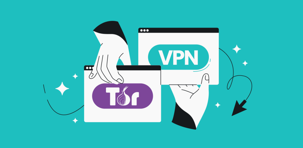 Tor vs. VPN as compared in a single browser window