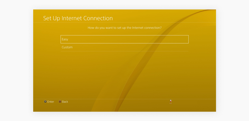 How to setup custom deals internet connection ps4