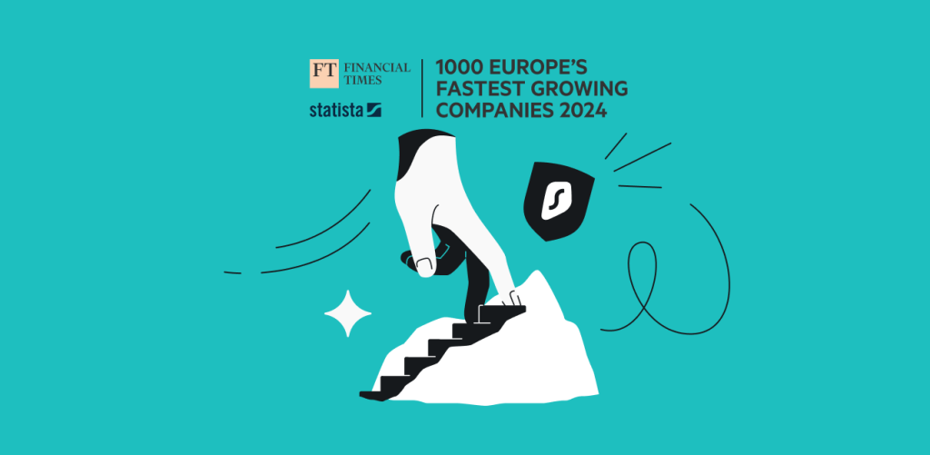 Surfshark is one of the 50 fastest-growing companies in Europe