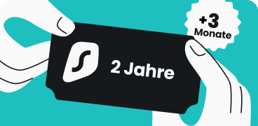 Hol dir Surfshark für 2 Jahre + 3 zusätzliche Monate