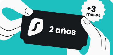 Consigue Surfshark durante 2 años + 3 meses extra