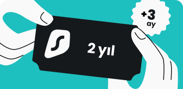 Surfshark'ı 2 yıl + 3 ay daha edinin