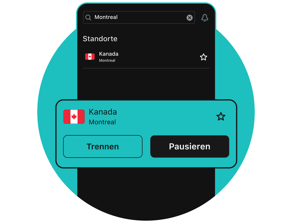 Schützen Sie Ihre Verbindung in Montreal mit einem Klick